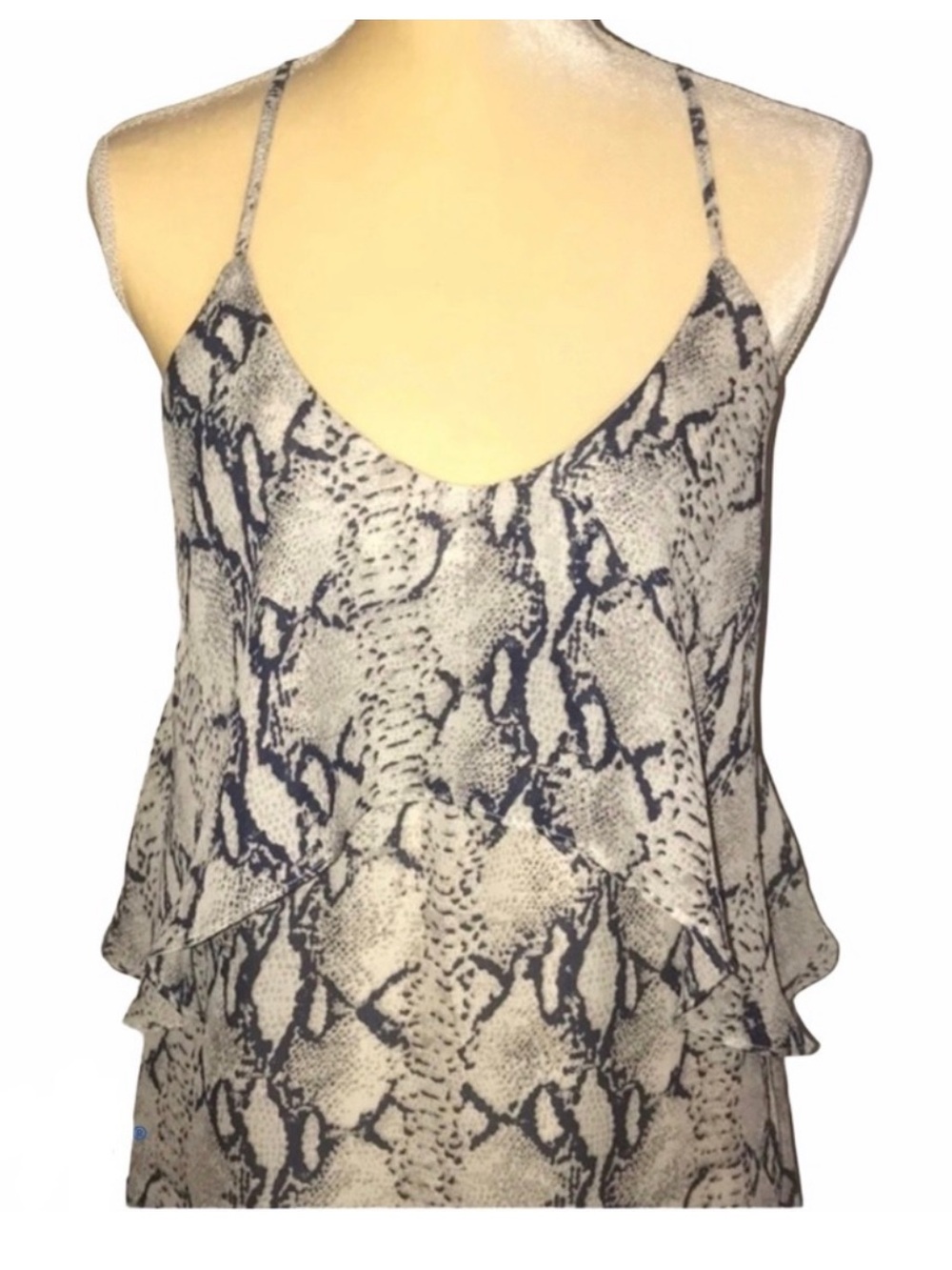 Lovposh Snake-Print Spaghetti Strap Mini dress